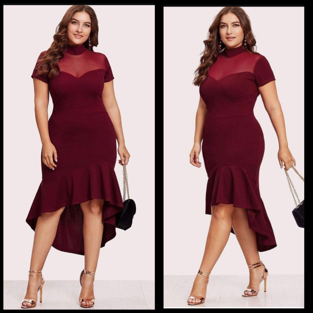 🆕➕Mesh Inset Hi Low Dress - Picture 2 of 6